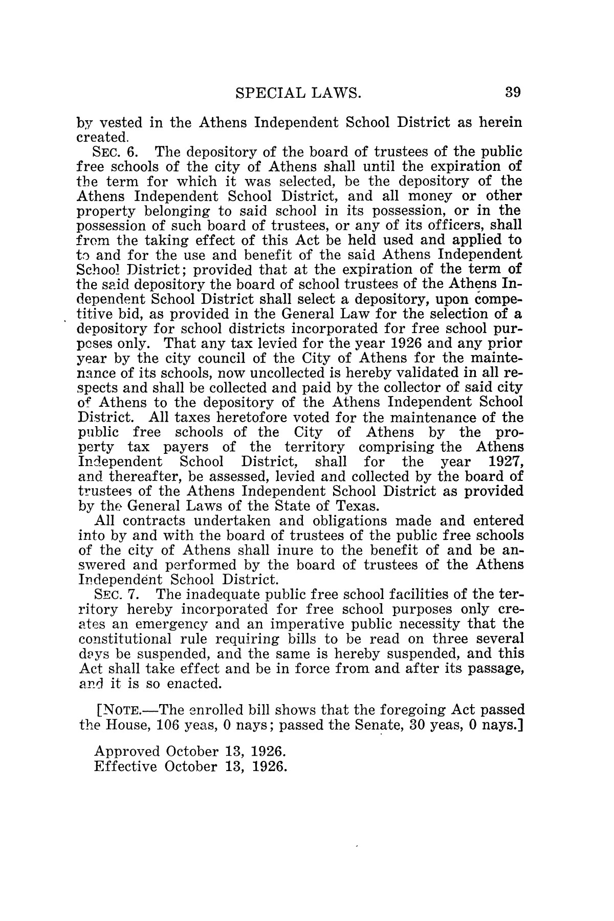 The Laws of Texas, 1926 [Volume 24]
                                                
                                                    [Sequence #]: 71 of 1784
                                                