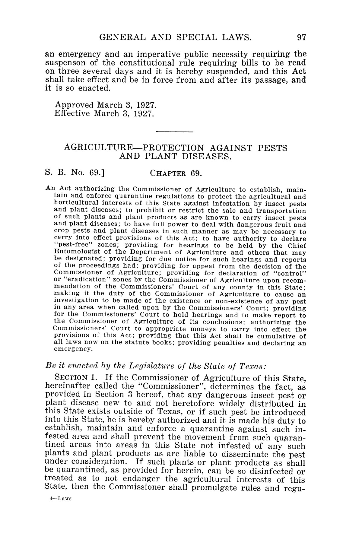 The Laws of Texas, 1927 [Volume 25]
                                                
                                                    [Sequence #]: 113 of 1111
                                                