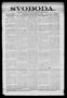 Thumbnail image of item number 1 in: 'Svoboda. (La Grange, Tex.), Vol. 24, No. 1, Ed. 1 Friday, January 1, 1909'.