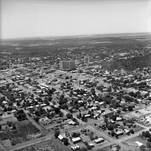 Primary view of object titled '[An Aerial View of Mineral Wells From the Southeast, 1967]'.