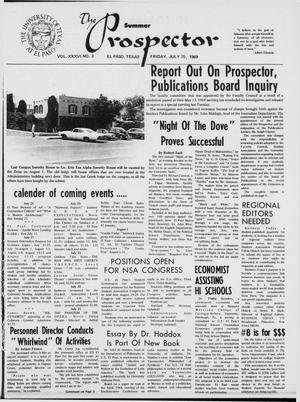 Primary view of The Summer Prospector (El Paso, Tex.), Vol. 36, No. 3, Ed. 1 Friday, July 25, 1969