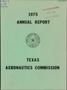 Primary view of Texas Aeronautics Commission Annual Report: 1975