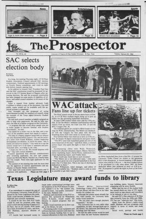Primary view of object titled 'The Prospector (El Paso, Tex.), Vol. 68, No. 42, Ed. 1 Tuesday, February 22, 1983'.