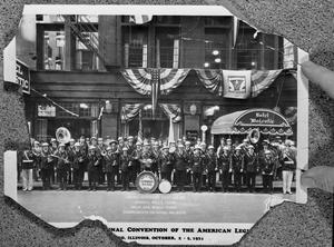 Primary view of object titled 'The American Legion Drum and Bugle Corp at Their 1933 Convention in Chicago'.