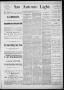Thumbnail image of item number 1 in: 'The San Antonio Light (San Antonio, Tex.), Vol. 1, No. 157, Ed. 1, Monday, October 1, 1883'.
