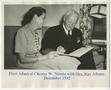 Photograph: [Fleet Admiral Chester W. Nimitz with Grace Adams]