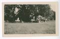 Photograph: [The Nimitz' Car and Tent in a Field on Family Trip]