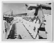 Photograph: [Enlisted U.S. Navy Men Lined Up for Captain Chester W. Nimitz]