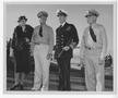Photograph: [Lady Keyes, Chester W. Nimitz, Robert Keyes, and Robert L. Ghormley]
