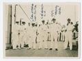 Photograph: [Chester W. Nimitz and Naval Officers on the U.S.S. Augusta]