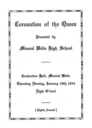 Primary view of object titled 'A Program for the Coronation of the Queen at MWHS, 1934'.