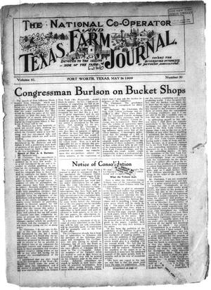 Primary view of object titled 'The National Co-operator and Texas Farm Journal. (Fort Worth, Tex.), Vol. 31, No. 30, Ed. 1 Wednesday, May 26, 1909'.