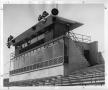Photograph: [Newly-constructed Press Box at Fouts Field]