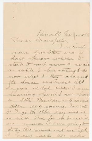 Primary view of [Letter from Chester W. Nimitz to his Grandfather, June 1, 1899]