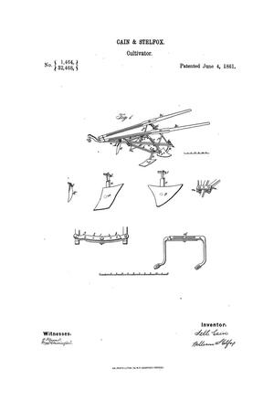 Primary view of object titled 'Improvement in Cultivators.'.