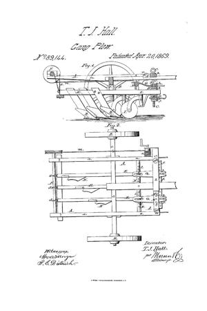 Primary view of object titled 'Improvement in Gang-Plow.'.