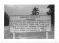 Photograph: [Indian Village Sign]