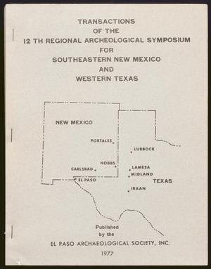 Primary view of object titled 'Transactions of the Regional Archeological Symposium for Southeastern New Mexico and Western Texas: 1976'.