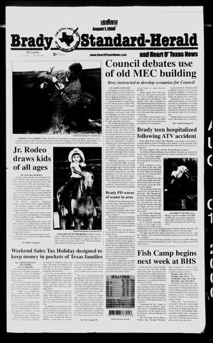 Primary view of object titled 'Brady Standard-Herald and Heart O' Texas News (Brady, Tex.), Ed. 1 Tuesday, August 1, 2000'.