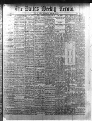 Primary view of object titled 'The Dallas Weekly Herald. (Dallas, Tex.), Vol. 24, No. 20, Ed. 1 Saturday, February 3, 1877'.