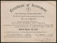 Primary view of [Retirement Certificate]