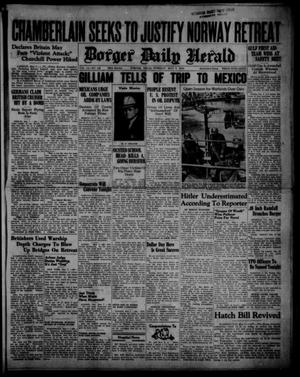 Primary view of object titled 'Borger Daily Herald (Borger, Tex.), Vol. 14, No. 142, Ed. 1 Tuesday, May 7, 1940'.
