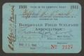 Text: [Barksdale Field Welfare Association Membership Card, March 21, 1940]