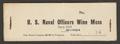 Text: [Navy Officers Wine Mess Coupon Book]