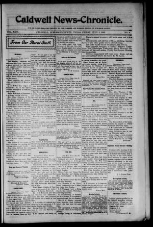 Primary view of object titled 'Caldwell News-Chronicle. (Caldwell, Tex.), Vol. 24, No. 6, Ed. 1 Friday, July 3, 1903'.