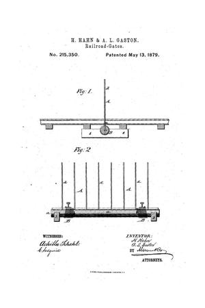 Primary view of object titled 'Improvement in Railroad-Gates'.