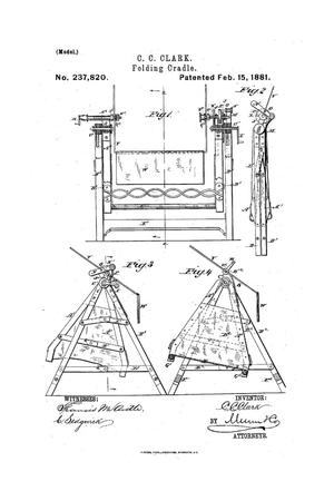 Primary view of object titled 'Folding Cradle.'.