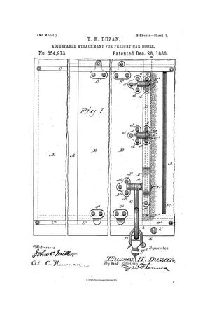 Primary view of object titled 'Adjustable Attachment for Freight-Car Doors.'.