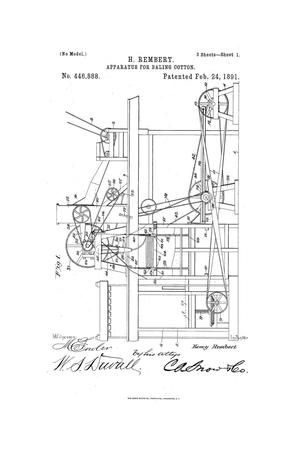 Primary view of object titled 'Apparatus for Baling Cotton.'.