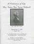 Text: Fanny Mae Tyson Caldwell's Funeral Service Bulletin