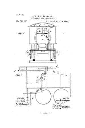 Primary view of object titled 'Attachment for Locomotives.'.
