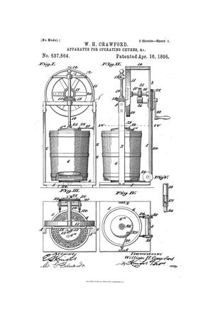 Primary view of object titled 'Apparatus for Operating Churns, &c.'.