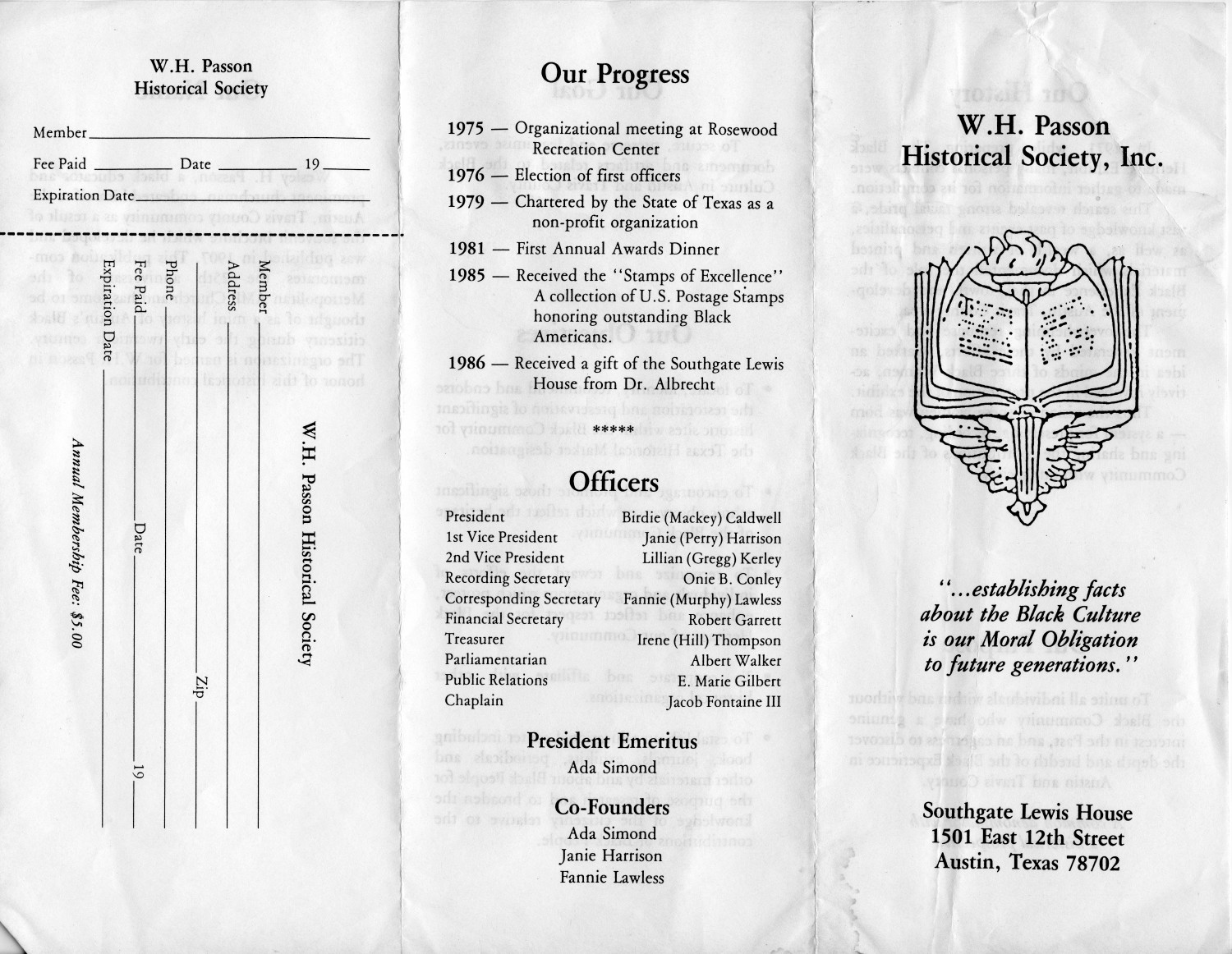 W.H. Passon Historical Society Pamphlet
                                                
                                                    [Sequence #]: 1 of 2
                                                