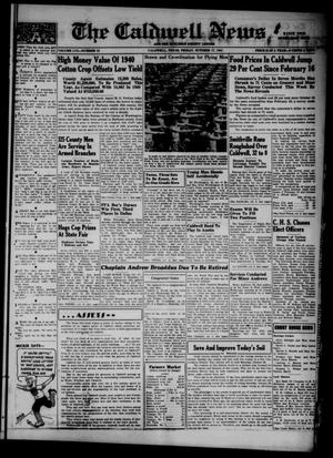 Primary view of object titled 'The Caldwell News and The Burleson County Ledger (Caldwell, Tex.), Vol. 56, No. 15, Ed. 1 Friday, October 17, 1941'.