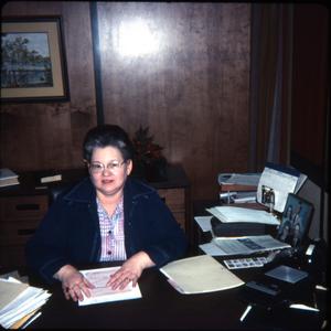 Primary view of object titled '[Dorothy Morrison, First Director of the Marshall Public Library]'.