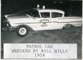 Thumbnail image of item number 1 in: '[Arlington patrol car wrecked by Officer Bill Wills, 1958]'.