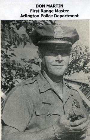 Primary view of object titled '[Arlington Police Officer Don Martin, first Range Master]'.