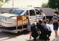Thumbnail image of item number 1 in: '[Arlington patrol car belonging to Officers Lewis and Crocker on display for MADD, 1992, passenger side view]'.