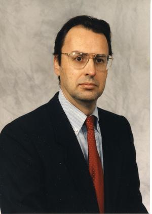 Primary view of object titled '[APD's first legal advisor, Robert Diaz, portrait ca. 1995]'.