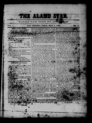 Primary view of object titled 'The Alamo Star (San Antonio, Tex.), Vol. 1, No. 13, Ed. 1 Saturday, July 8, 1854'.