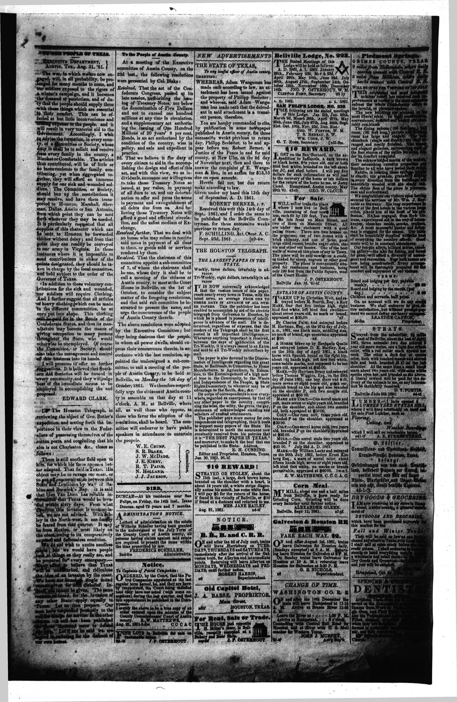 The Bellville Countryman (Bellville, Tex.), Vol. 2, No. 9, Ed. 1 Wednesday, September 25, 1861
                                                
                                                    [Sequence #]: 3 of 4
                                                