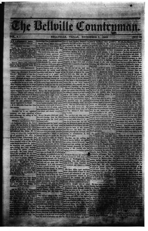 Primary view of object titled 'The Bellville Countryman (Bellville, Tex.), Vol. 4, No. 16, Ed. 1 Saturday, November 7, 1863'.