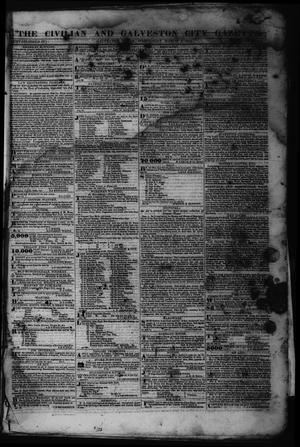 Primary view of object titled 'The Civilian and Galveston City Gazette. (Galveston, Tex.), Ed. 1 Wednesday, March 8, 1843'.
