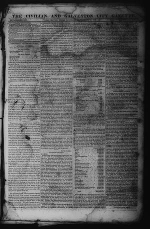 Primary view of object titled 'The Civilian and Galveston City Gazette. (Galveston, Tex.), Ed. 1 Saturday, September 16, 1843'.