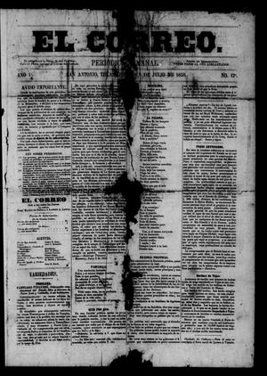 Primary view of object titled 'El Correo. (San Antonio, Tex.), Vol. 1, No. 12, Ed. 1 Thursday, July 8, 1858'.