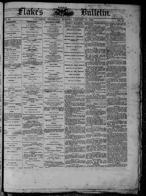 Primary view of object titled 'Flake's Weekly Galveston Bulletin. (Galveston, Tex.), Vol. 3, No. 45, Ed. 1 Wednesday, January 10, 1866'.